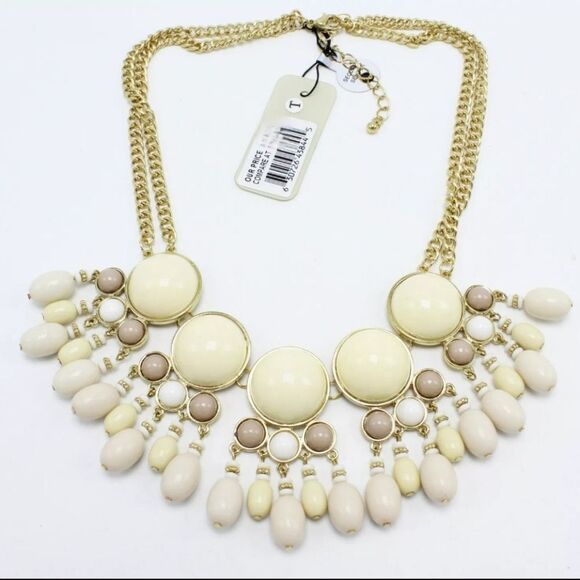 Bubble Statement Necklace in Beautiful Natural Colors by DSW NWT 18" - Picture 2 of 2